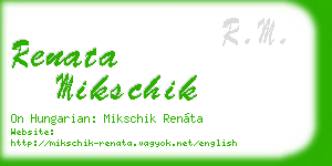 renata mikschik business card